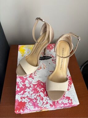 Chinese Laundry Nude Open-Toe Ankle-Strap Heels